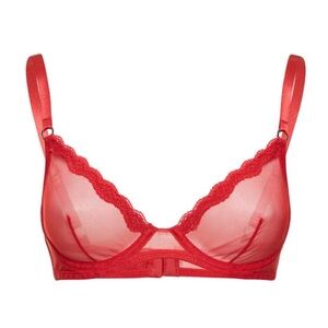 Fleur du mal sheer tulle demi bra